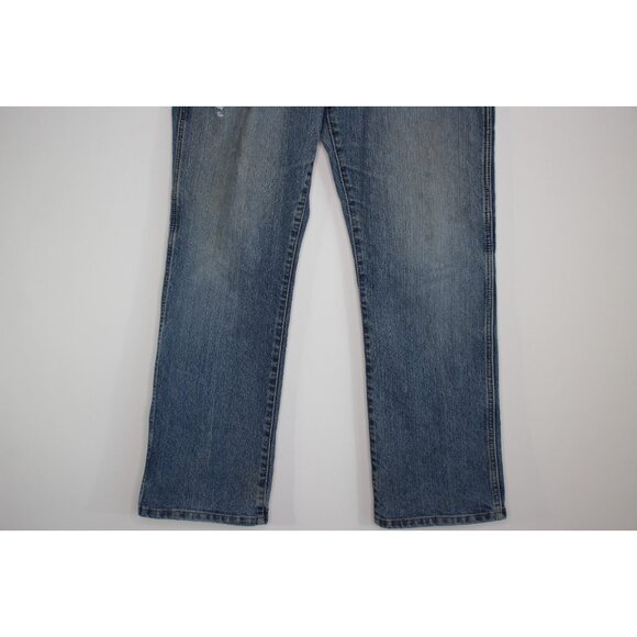 Ariat Mens 33 x 30 Rebar M4 Low Rise Bootcut Distressed Jeans O956 - Picture 3 of 6